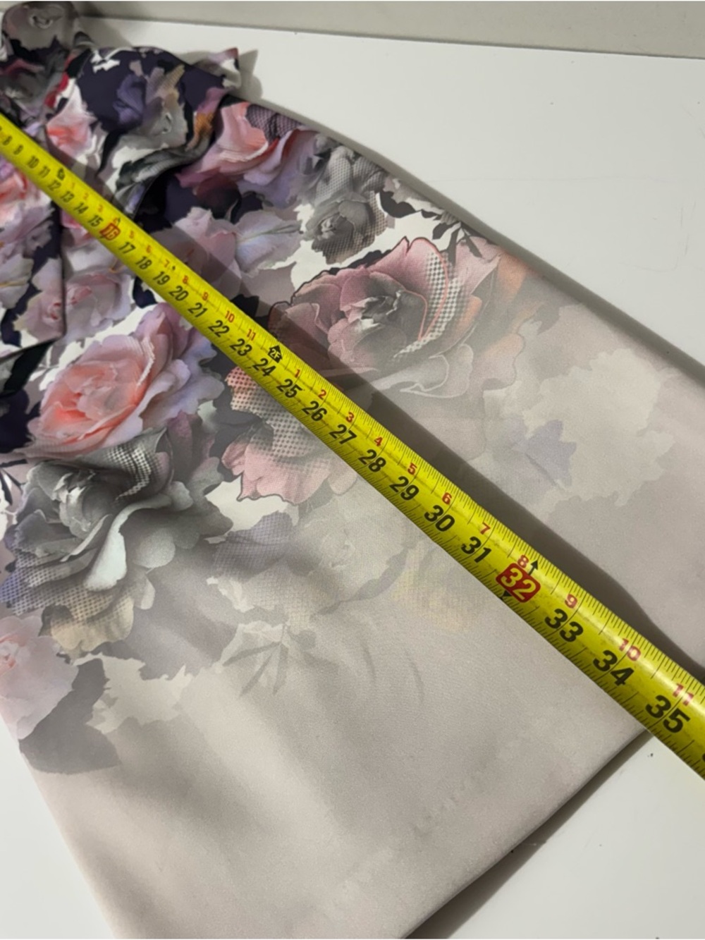 ASOS Strapless Peplum whimsical Floral Pencil Dress in Lavender and Pink size 8 - Picture 6 of 7